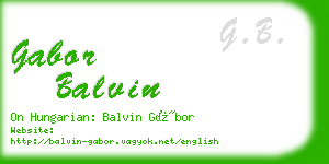 gabor balvin business card